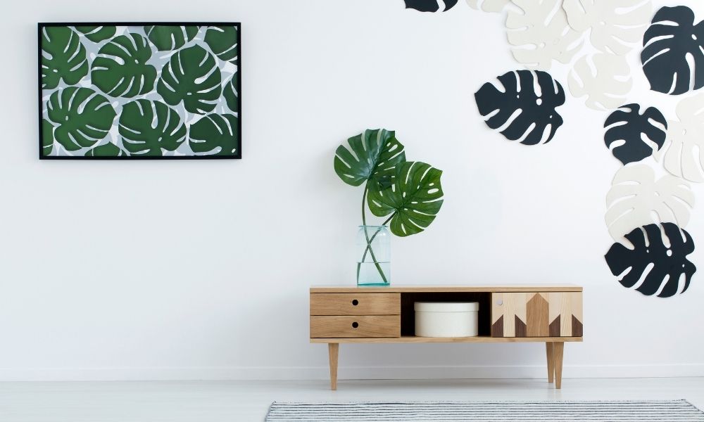 monstera designs in an apartment